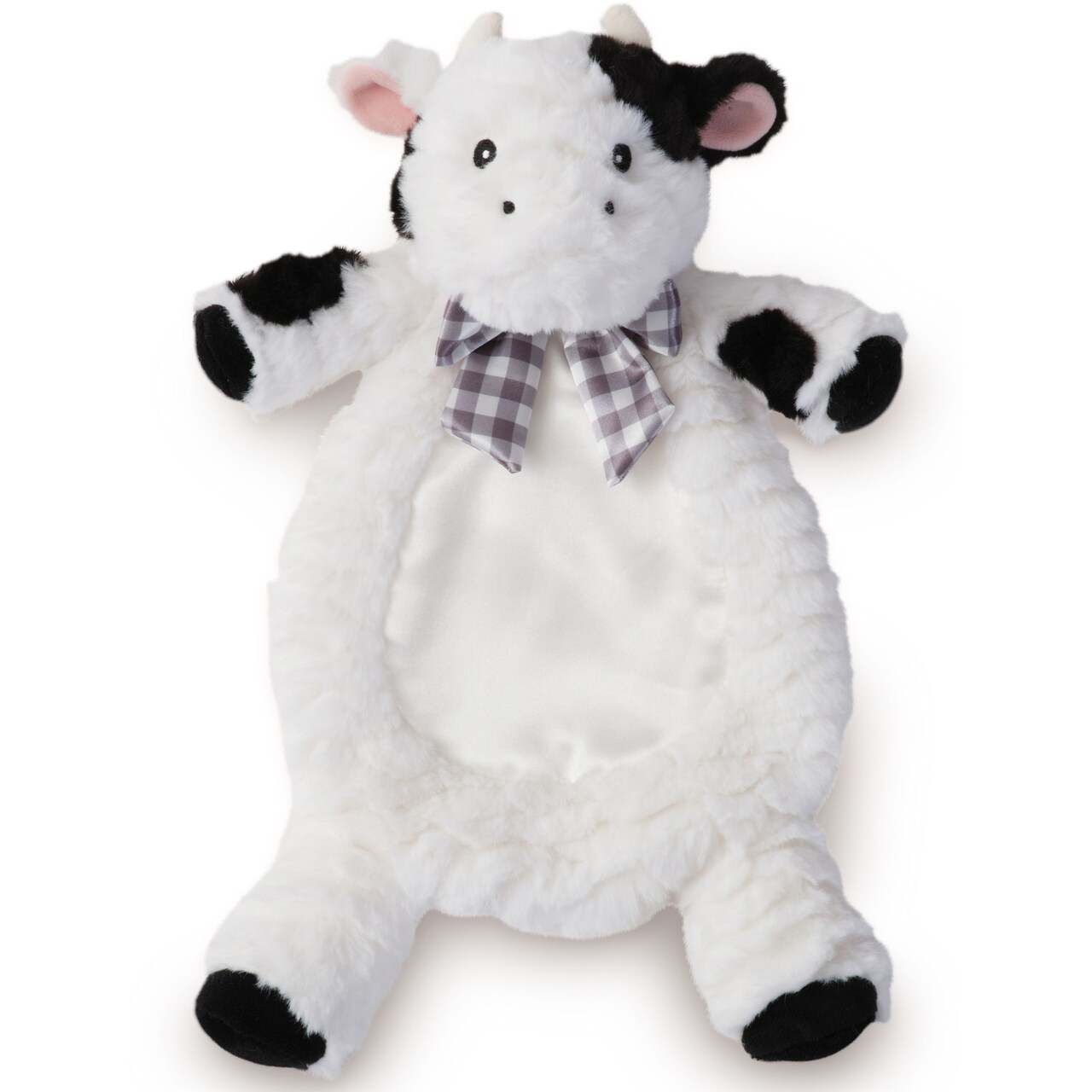 Bearington Lil' Gilly 8" x 7"Cow Security Blanket for Babies - Cow Lovey - Cow Loveys for Babies